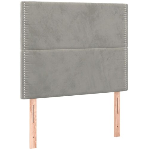 Maison Chic Posteljno vzglavje - Vzglavna omarica 2 kosa svetlo sivo 90x5x78/88 cm žamet, (22077123) Cene