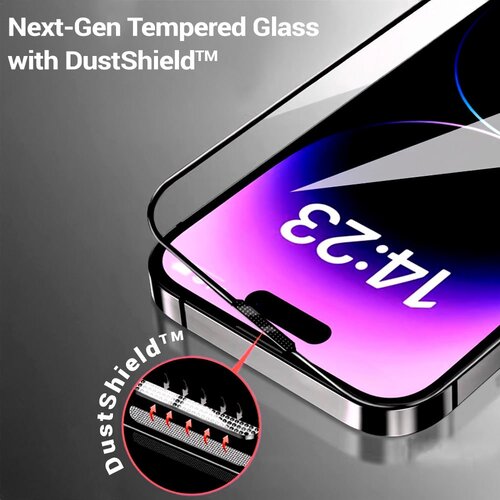  Kaljeno staklo Privacy Titanium za iPhone 14 Pro Slike