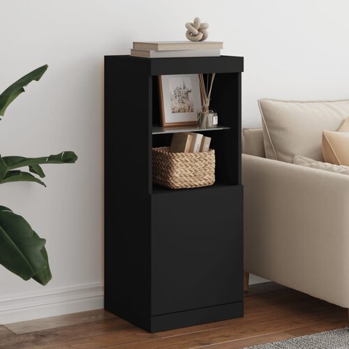  The Living Store Komoda z LED lučkami črna 41x37x100 cm - Komoda, (21442507) Slike