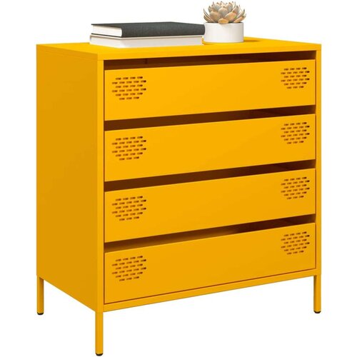 vidaXL Komoda gorčično rumena 68x39x73,5 cm hladno valjano jeklo Cene