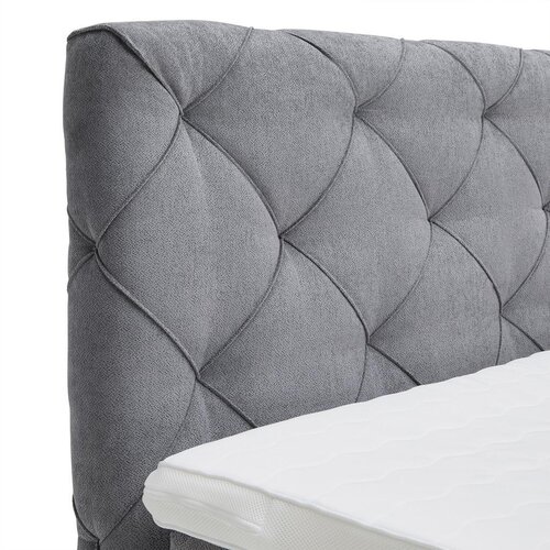 Premium Living Postelja Boxspring Cordoba, Siva, 180x200 Slike