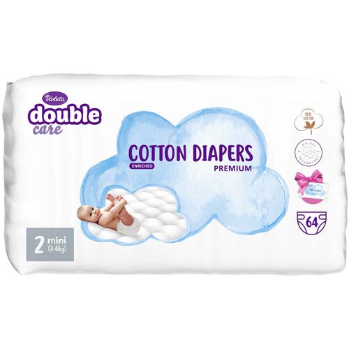 Violeta Pelene DC Cotton Air Dry 1 New Born 2-5kg, 44 kom Slike