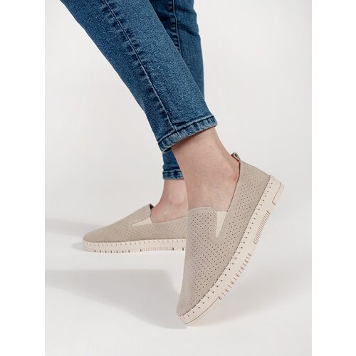 GOODIN Leather beige loafers light Cijene