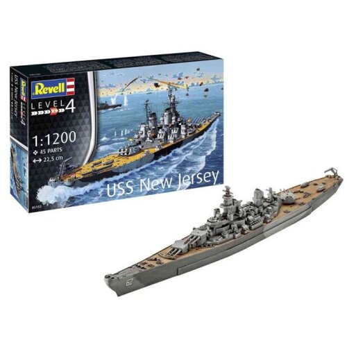 Dexyco REVELL MAKETA MODEL SET BATTLESHIP USS NEW JERSEY Cene