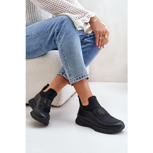 ARTIKER Sporty Shoes On Platform Leather Black Slike