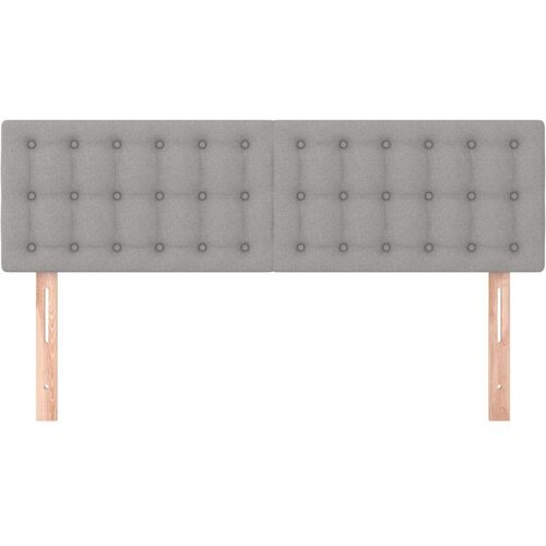  Uzglavlja 2 kom svjetlosiva 72 x 5 x 78/88 cm od tkanine Slike