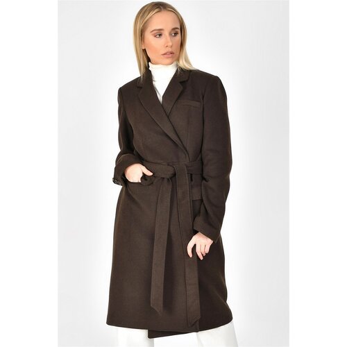 Dewberry Z6628 LADIES COAT-COFFEE Slike
