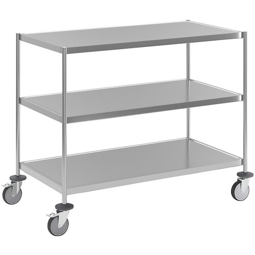 Kongamek Zvarjen nivojski voziček iz nerjavnega jekla, DxŠxV 1075 x 575 x 900 mm, 3 nivoji Cene