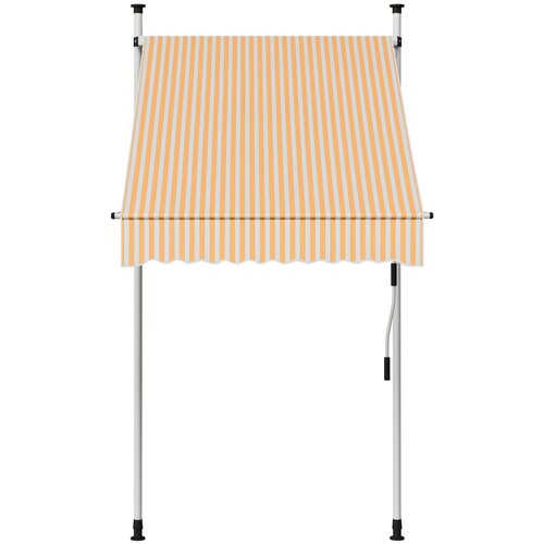 Maison Chic Ročno zložljiva tenda - Senčniki 100 cm oranžne in bele črte, (22039106) Cene