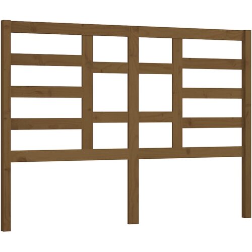  Uzglavlje za krevet boja meda 141 x 4 x 104 cm masivna borovina Slike