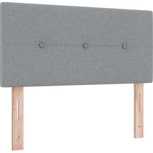VidaXL Box Spring Krevet s Madracem u Svjetlosivoj, 90x200 cm, Tkanina Slike