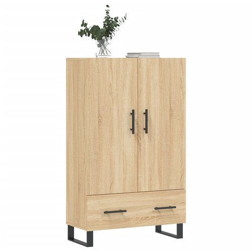  Visoka komoda boja hrasta 69,5 x 31 x 115 cm konstruirano drvo Slike