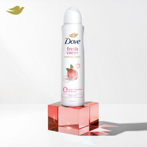 Dove 0% ALU Fresh Rose deodorant brez alkohola in vsebnosti aluminija v pr&amp;scaron;ilu 150 ml Slike
