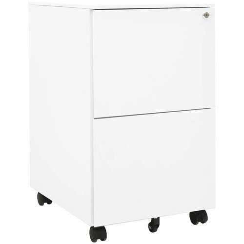 VidaXL Mobilni ormarić za spise bijeli 39 x 45 x 67 cm čelični Slike