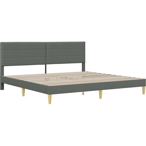  Okvir kreveta s madracem Tamno siva 180 x 200 cm tkanina Slike