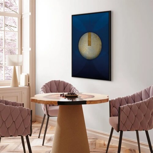  Slika - In the Shadow of Classic Blue (1-part) - Golden Circle in Abstraction 40x60 Cijene