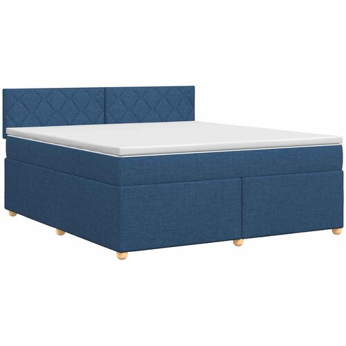  Boxspring krevet s madracem Plava 140 x 190 cm Tkanina Slike