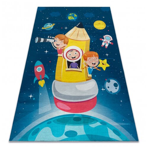 RugsX BAMBINO 42810 pralna preproga Medvedek, pilot za otroke protizdrsna - plava / smeđa 200x290 cm, (5000175413) Cene