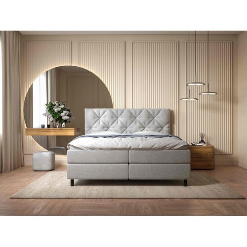 Esposa POSTELJA Z VZMETNICO 180 cm x 200 cm , tekstil svetlo siva Slike