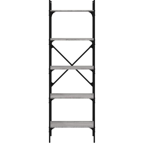  Regal za knjige 5 razina siva boja hrasta 56x31,5x174 cm drveni Slike