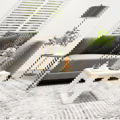  Stranska mizica bela 50x50x35 cm iverna plo&amp;scaron;ča, (20625532) Slike