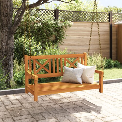 vidaXL Klop za swinging za 2 osebi 110x56x58 cm iz trdnega akacijevega lesa Cene