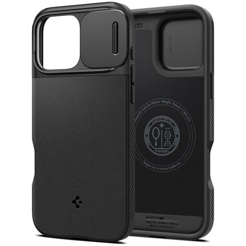 Spigen OPTIK ARMOR MAG MAGSAFE IPHONE 16 PRO BLACK, (21994307) Cene