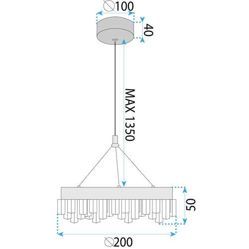 Toolight Viseća LED lampa LHJ097-CP GOLD Slike