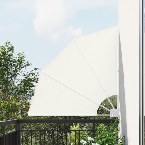 vidaXL Zaslon za zasebnost na balkonu krema 115 x 115 cm blago Cene