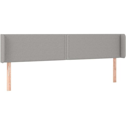  Uzglavlje svjetlosivo 203x16x78/88 cm od tkanine Slike