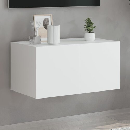 vidaXL Stenska TV omarica z LED lučkami bela 60x35x31 cm Cene
