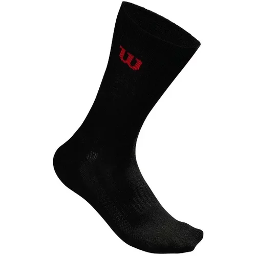 Wilson Pánské ponožky Crew Black/Red (3 Pack) OSFA