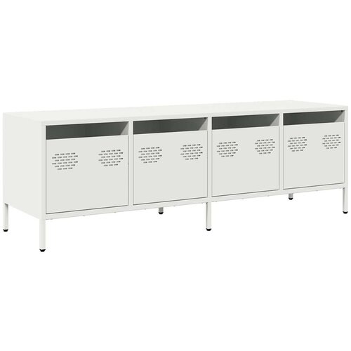 Maison Chic TV omarica - TV stojalo - Televizijska omarica bela 135x39x43,5 cm hladno valjano jeklo, (21700746) Slike