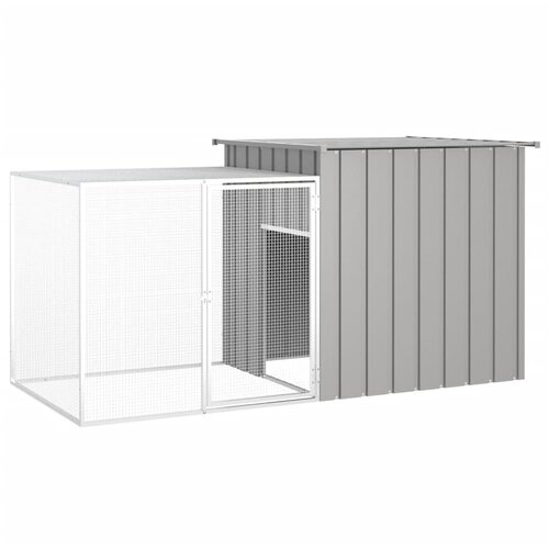 VidaXL Kletka za zajce siva 200x91x100 cm pocinkano jeklo Slike
