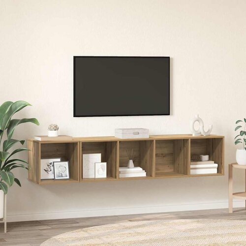  Set TV stalka Zidne 2 pcs Umjetnički hrast Konstruirano drvo Cijene