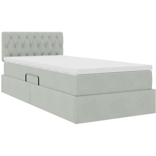  Krevet s od storage s madracem Svijetlo siva 90 x 200 cm Bar&amp;scaron;un Slike