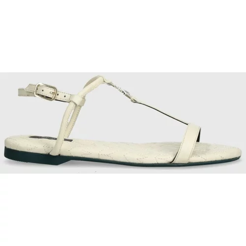 Patrizia Pepe Kožne sandale za žene, boja: bijela, 8X0025 L048 W338