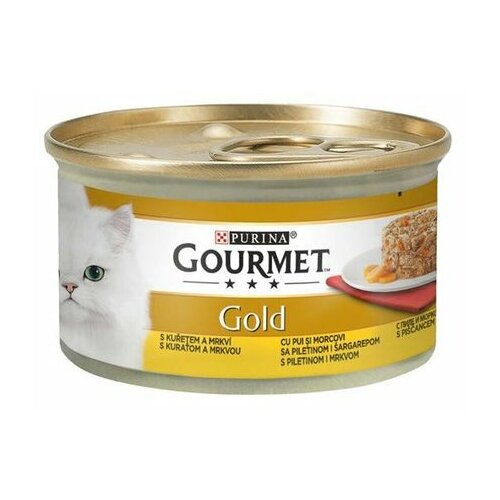 Purina gourmet gold vlažna hrana za mačke cake piletina i šargarepa 85g Cene