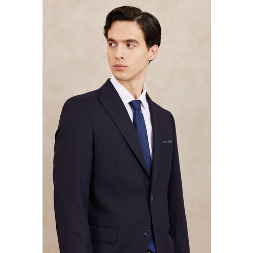Altinyildiz classics Men's Navy Blue Slim Fit Slim Fit Dovetail Collar Dobby Suit. Slike