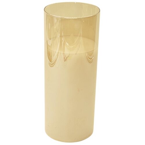 Led candle GLASS CYLINDER - Gold - 20cm -  N53 Cene