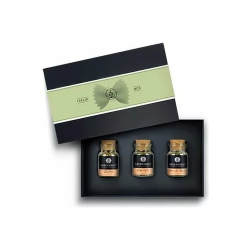 Ankerkraut Darilni set "Italia Selection" v črni barvi, 3 kozarci začimb