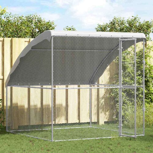  Kletka za pi&amp;scaron;čance srebrna 2 x 2 x 2 m Cinkana jeklena, (5000204317) Slike