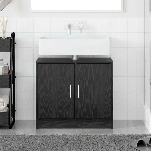  Kupaonski ormar Crni hrast 63 x 29 x 55 cm Konstruirano drvo Cene