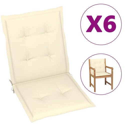 Blazine za vrtne stole 6 kosov krem 100x50x3 cm Cene