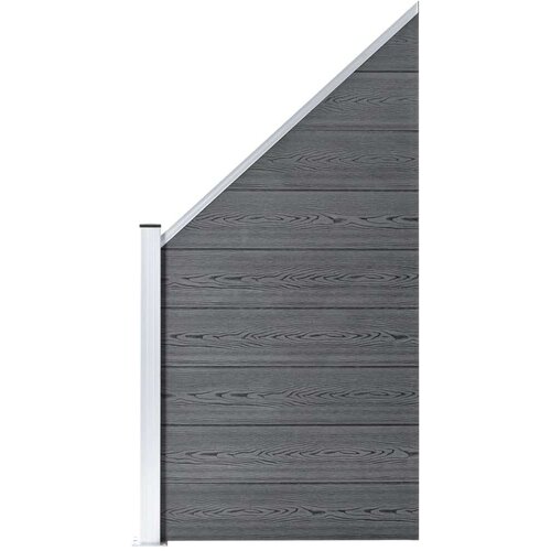 VidaXL set WPC ograda 6 kvadratnih + 1 kosa 1138 x 186 cm sivi Slike