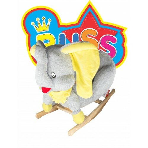 Russ Toys plišana njihalica ljuljaška slonče žuto sivo Cene