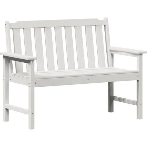 VidaXL vrtna klupa bijela 120 cm hdpe Slike