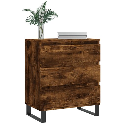  Komoda boja dimljenog hrasta 60 x 35 x 70 cm konstruirano drvo Slike