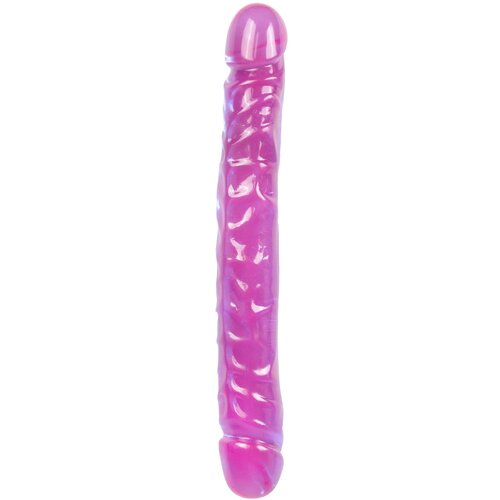Crystal Jellies Dvojni dildo, vijoličen Cene