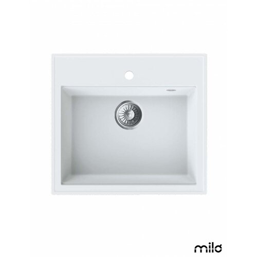 Milo Granitna sudopera Retto 56x51cm Magnesia white &oslash;90 Cene